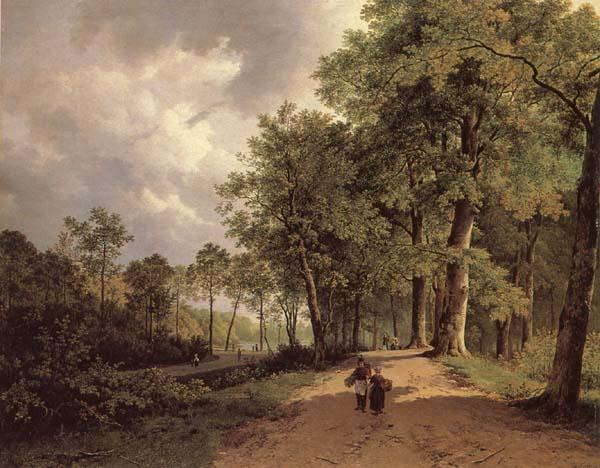 Barend Cornelis Koekkoek View of a Park oil painting picture